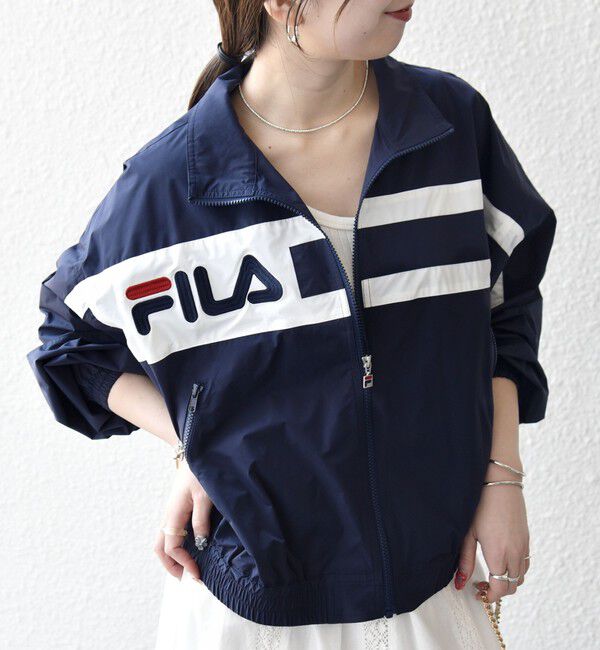 SHIPS any「【SHIPS any別注】FILA:〈洗濯機可能〉スタンドカラー ジップ ライン ブルゾン」|その他|