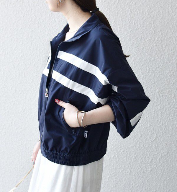 SHIPS any「【SHIPS any別注】FILA:〈洗濯機可能〉スタンドカラー ジップ ライン ブルゾン」|その他|