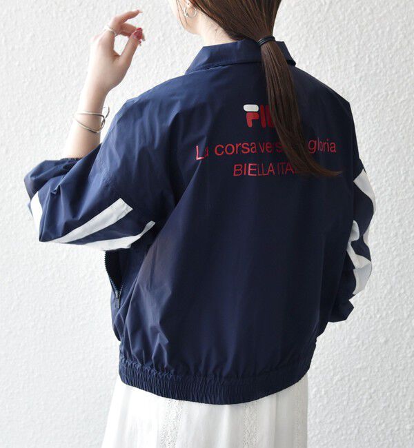 SHIPS any「【SHIPS any別注】FILA:〈洗濯機可能〉スタンドカラー ジップ ライン ブルゾン」|その他|