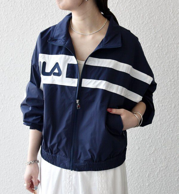 SHIPS any「【SHIPS any別注】FILA:〈洗濯機可能〉スタンドカラー ジップ ライン ブルゾン」|その他|