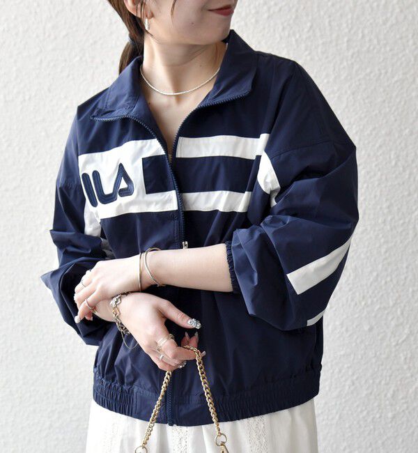 SHIPS any「【SHIPS any別注】FILA:〈洗濯機可能〉スタンドカラー ジップ ライン ブルゾン」|その他|