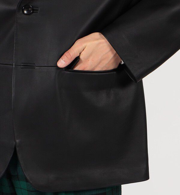 TOMORROWLAND MENS「ラムレザー シングルブレステッド2Bジャケット」|テーラードジャケット|