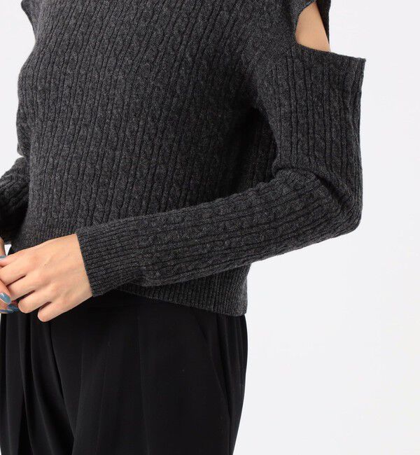Edition「スリットスリーブケーブルニットプルオーバー」|ニット・セーター|