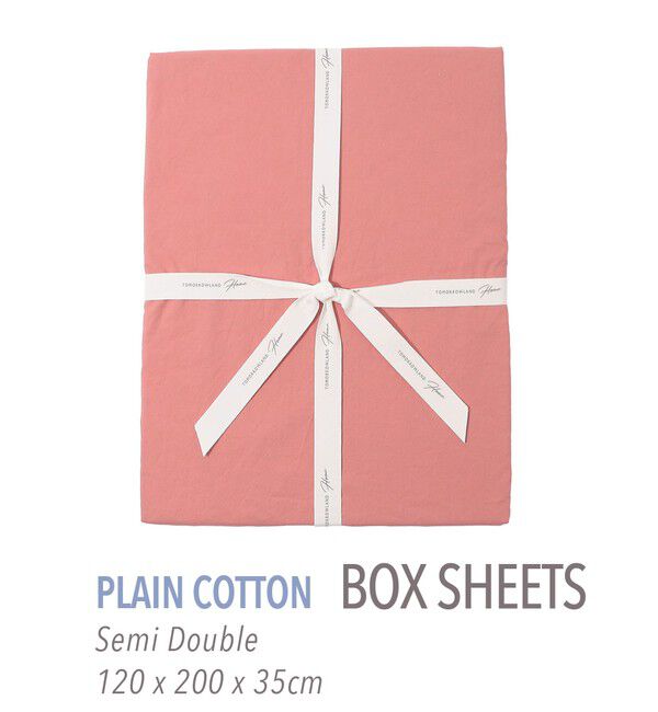 TOMORROWLAND HOME「プレーンコットン ボックスシーツ（セミダブル）」|その他|47 ピンク
