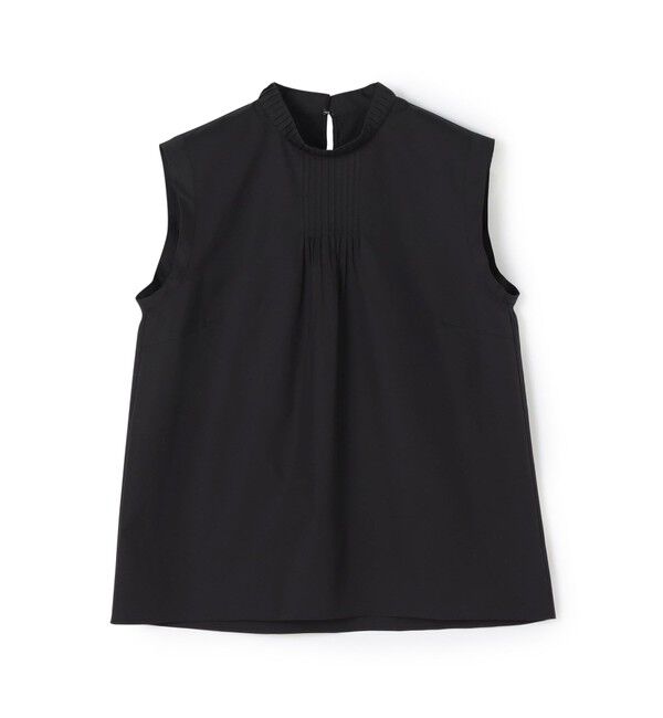 TOMORROWLAND collection「コンパクトブロード プリーツカラーブラウス」|シャツ・ブラウス|19 ブラック