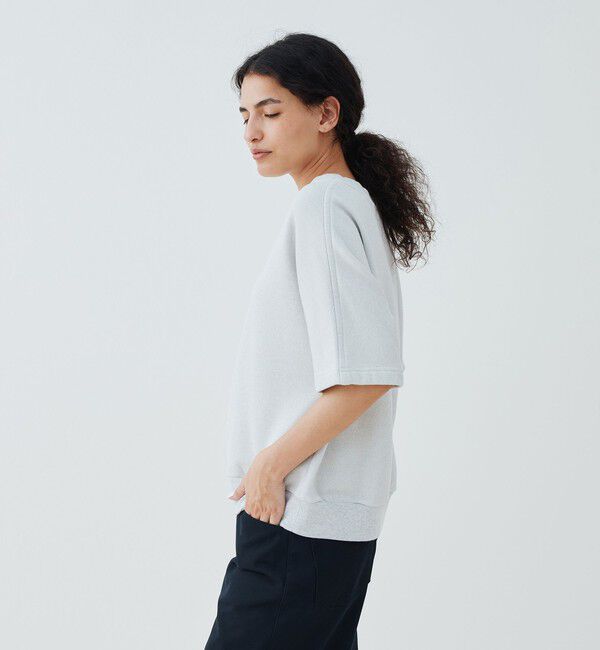 GALERIE VIE「スビンバックパイルラメ ハーフスリーブプルオーバー」|スウェット・ジャージ|