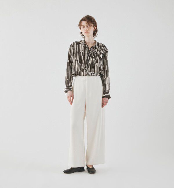 GALERIE VIE「シルクハブタエプリント スキッパーシャツ」|シャツ・ブラウス|