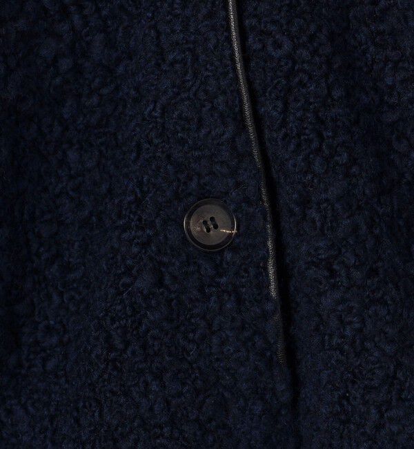 DES PRES「ウールブークレー カラーレスジャケット」|ノーカラージャケット|