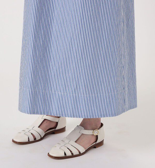 MACPHEE「コットンタイプライター フロントフリルワンピース」|ワンピース|