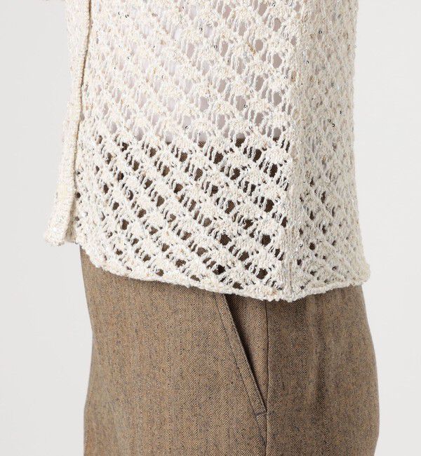 DES PRES「グリッターネップヤーン Vネックカーディガン」|カーディガン|