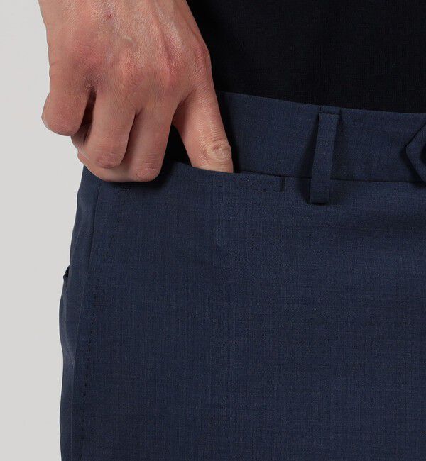 TOMORROWLAND MENS「Super120'sウールポリエステル ノープリーツスリムスラックス」|スラックス|