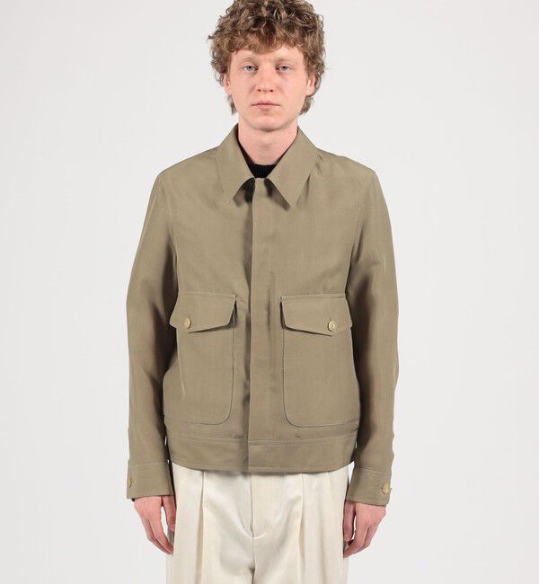 TOMORROWLAND MENS「シルク フライトジャケット」|ブルゾン・スタジャン|