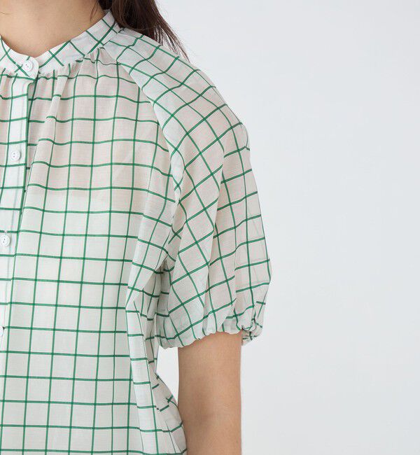 TOMORROWLAND collection「シアータッターソール ギャザーパフスリーブブラウス」|シャツ・ブラウス|