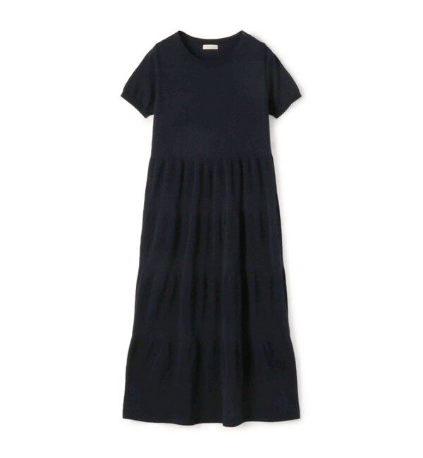 DES PRES「ドライポリエステルコットン ハーフスリーブフレアワンピース」|ワンピース|69 ネイビー