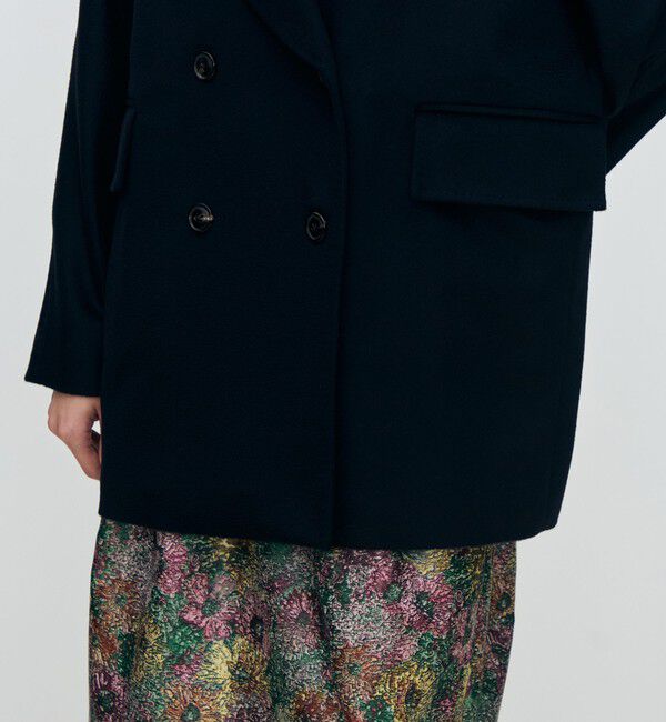 TOMORROWLAND collection「ウェービーカシミヤ ラグランショートコート」|ピーコート|