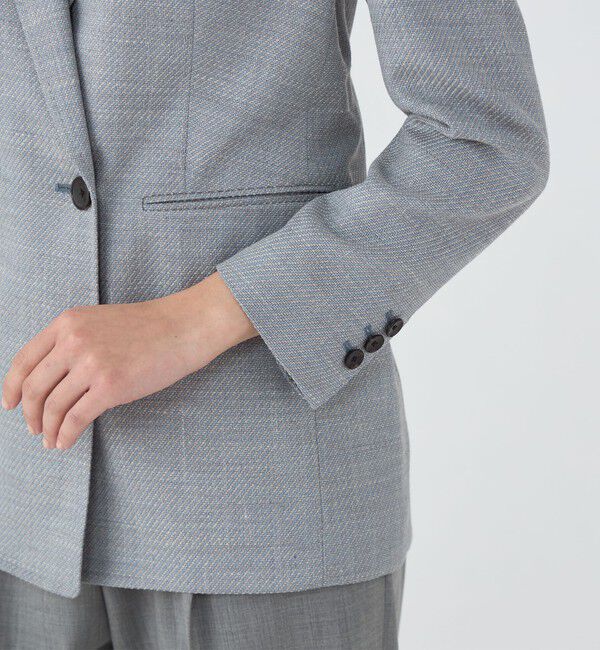 TOMORROWLAND collection「JERSELY BLUE ダブルブレストジャケット」|テーラードジャケット|