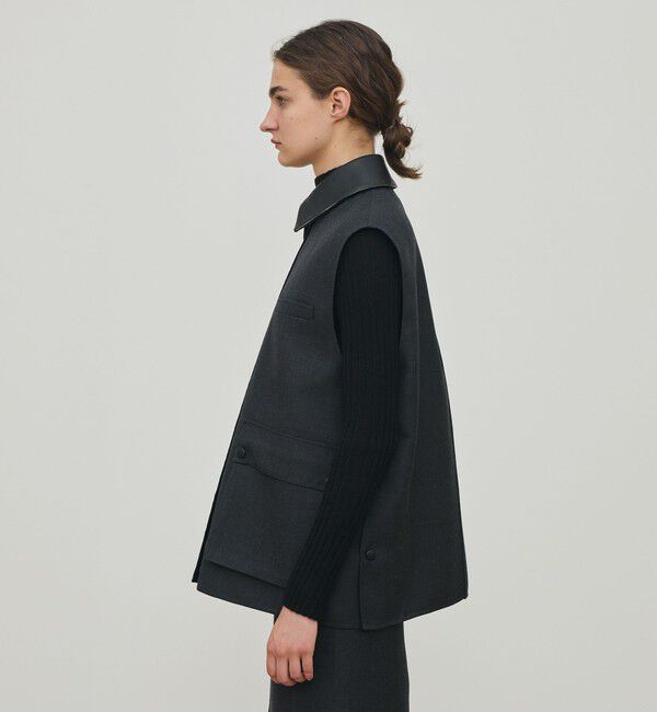 DES PRES「ダブルフェイスツイル ジレブルゾン」|ダウンベスト・ベスト|