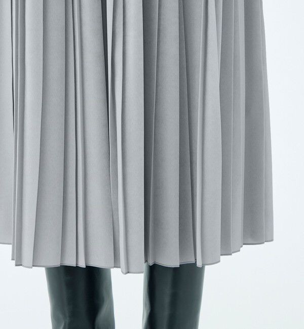 Ballsey「スエードサテン プリーツスカート」|スカート|