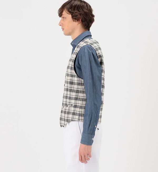 TOMORROWLAND BUYING WEAR「ERRICO FORMICOLA リネンコットン チェックベスト」|ベスト・ジレ|