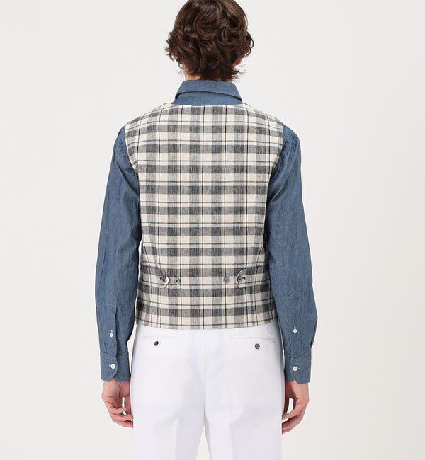 TOMORROWLAND BUYING WEAR「ERRICO FORMICOLA リネンコットン チェックベスト」|ベスト・ジレ|