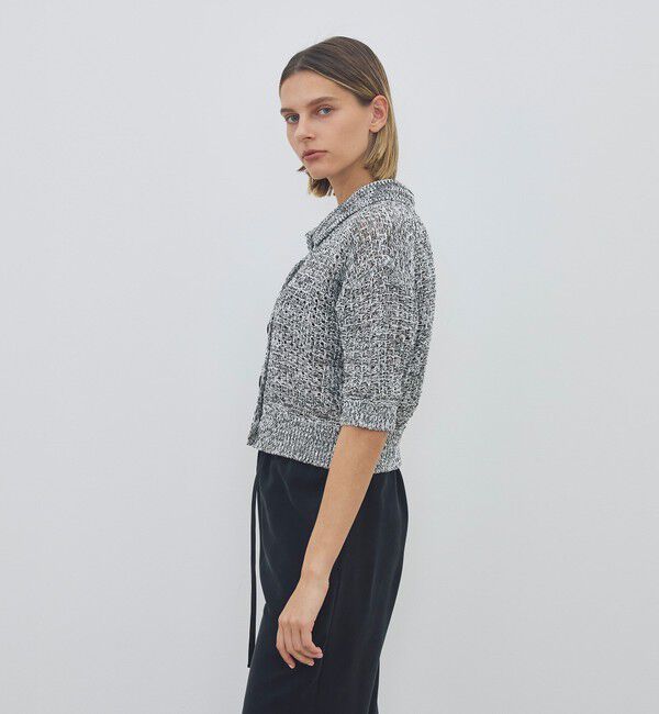 DES PRES「【WEB先行予約】ギマコットン ハーフスリーブポロカーディガン」|カーディガン|