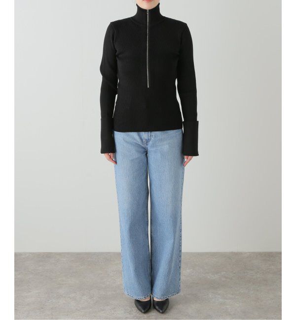  「LIVINGTONE DOLK ZIPPER FLY HIGH NECK KNIT LT-KNIT2-07：ニット」|ニット・セーター|