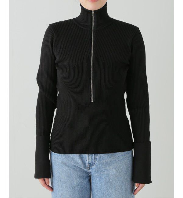  「LIVINGTONE DOLK ZIPPER FLY HIGH NECK KNIT LT-KNIT2-07：ニット」|ニット・セーター|