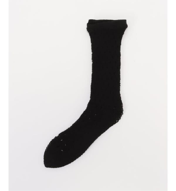  「babaco WAVY FISHNET SOCKS BA02-SK6：靴下」|ソックス|ブラック