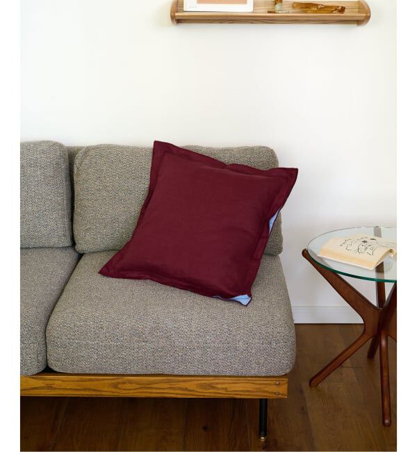 journal standard Furniture「LINEN MIX CUSHION　クッションカバー 45cm」|クッション・クッションカバー|レッド