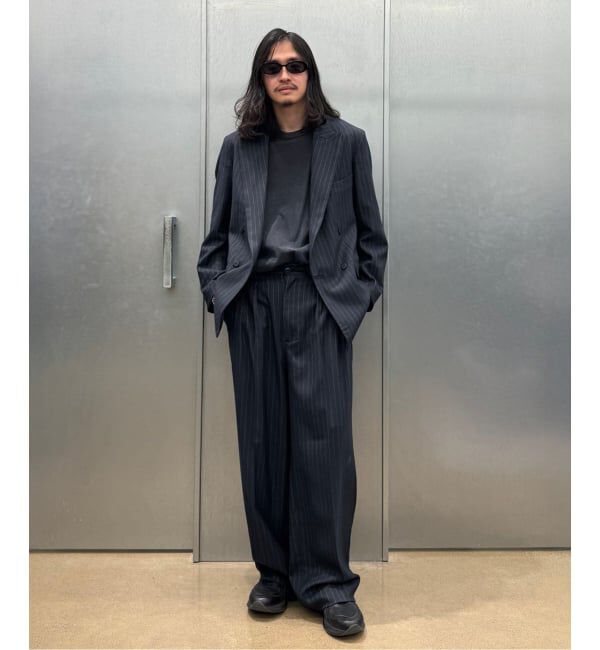 JOINT WORKS「ワイドタック ストライプ トラウザーズ / Wide Tuck Stripe Trousers」|スラックス|