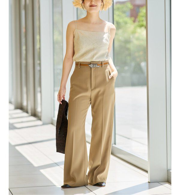 IENA LA BOUCLE「IENA LA BOUCLE リネンブロードバイヤスキャミソール」|キャミソール|