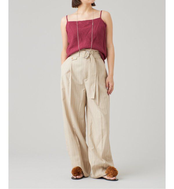 IENA LA BOUCLE「IENA LA BOUCLE リネンブロードバイヤスキャミソール」|キャミソール|