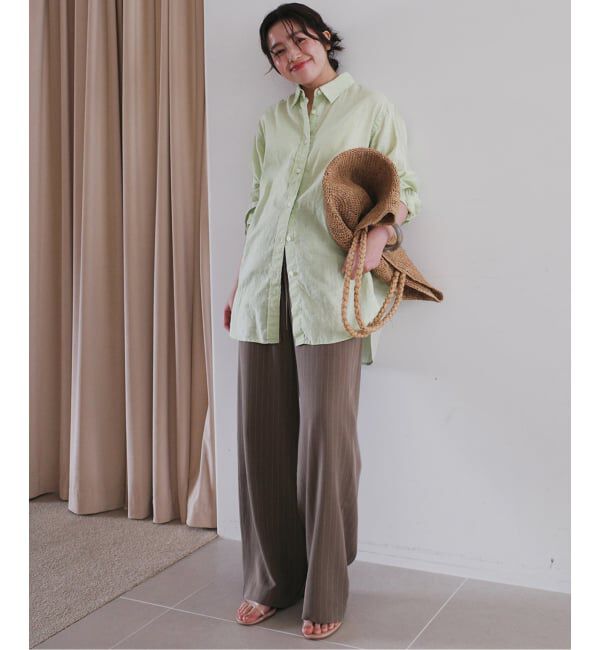 SLOBE IENA「リネンコットンレギュラーシャツ」|シャツ・ブラウス|