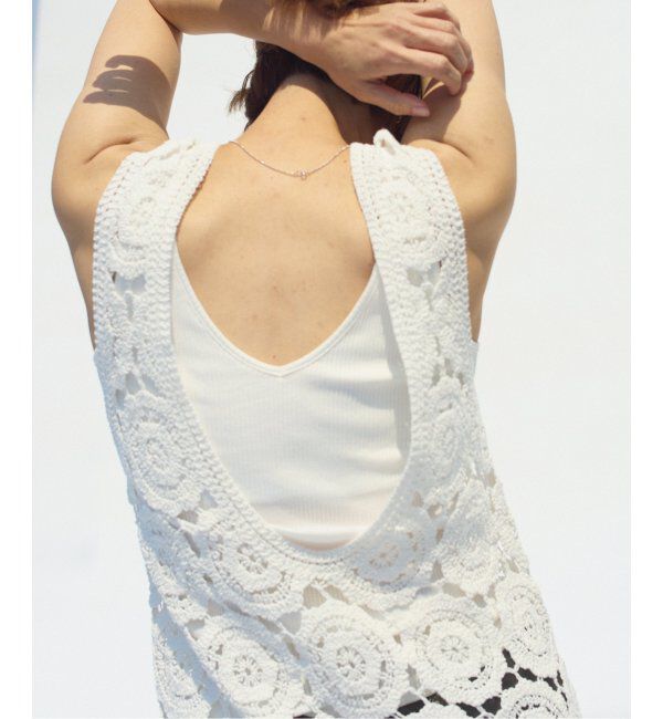 IENA「【EMILY WEEK &times; IENA】コットンシルク リブタンクトップ」|インナー|ホワイト