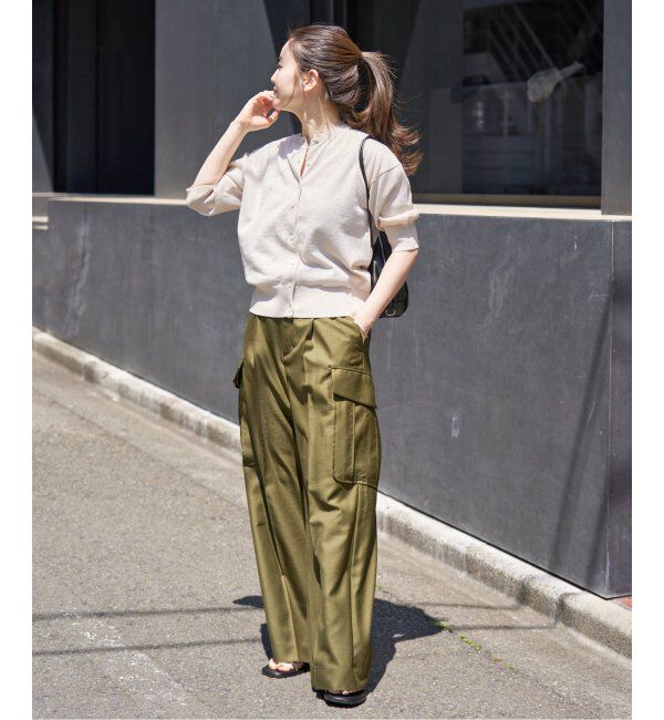 IENA「《追加》LEVITAクルーカーディガン」|カーディガン|