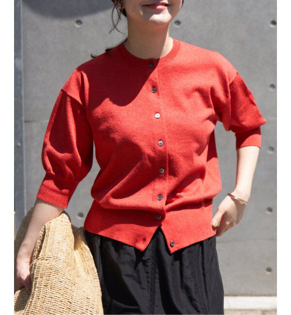 IENA「《追加》LEVITAクルーカーディガン」|カーディガン|