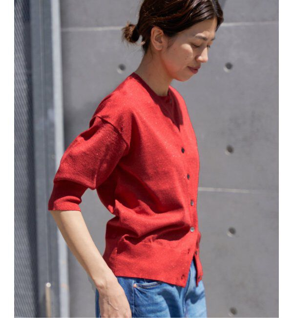 IENA「《追加》LEVITAクルーカーディガン」|カーディガン|