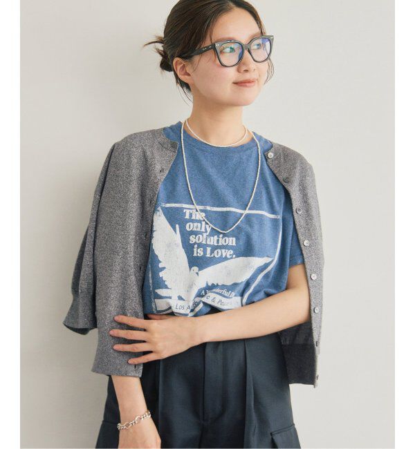 IENA「《追加》LEVITAクルーカーディガン」|カーディガン|シルバー