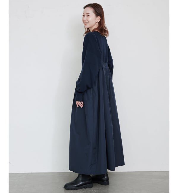 SLOBE IENA「《WEB限定/追加》タフタギャザーキャミワンピース」|ワンピース|