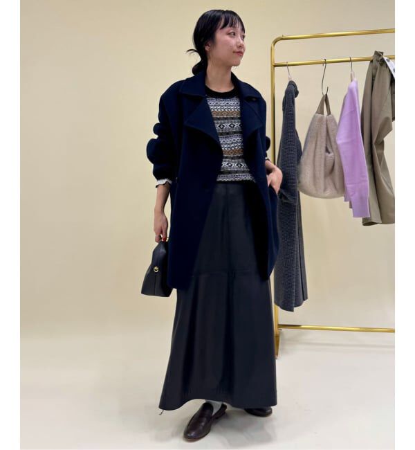 SLOBE IENA「フェイクレザーフレアスカート」|スカート|