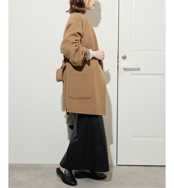 SLOBE IENA「フェイクレザーフレアスカート」|スカート|