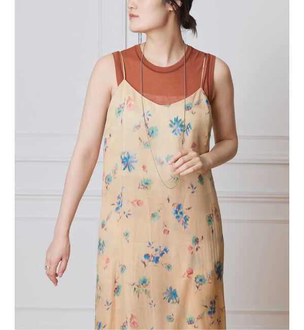 IENA LA BOUCLE「IENA LA BOUCLE ボタニカルプリントキャミソールドレス」|ワンピース|