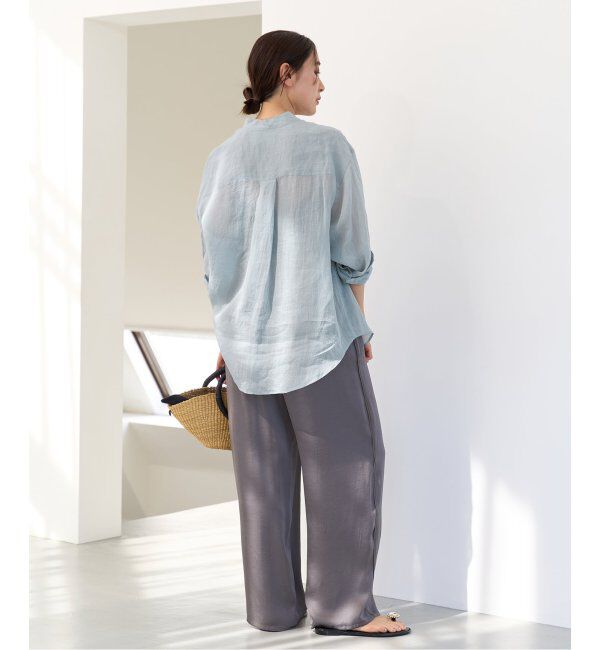 IENA「《追加》ラミーバンドカラーシャツ」|シャツ・ブラウス|