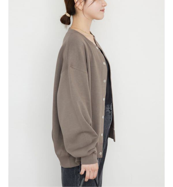 SLOBE IENA「《WEB限定/追加4》ダブルフェイスジャージースナップカーディガン」|カーディガン|