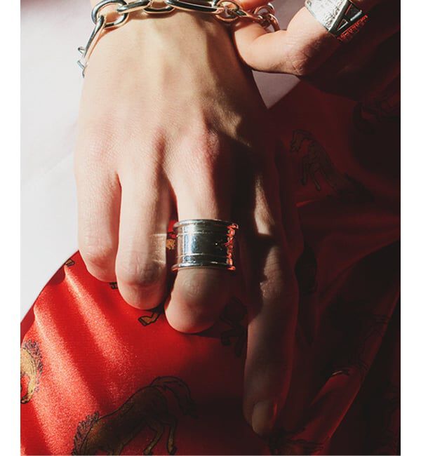 VERMEIL par iena「《WEB限定》ADRAR アドラル PATTERN BAND リング」|リング|シルバー