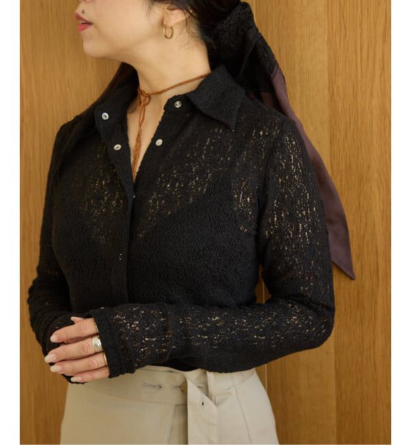 IENA LA BOUCLE「IENA LA BOUCLE カーリーラッセルシャツカットソー」|シャツ・ブラウス|