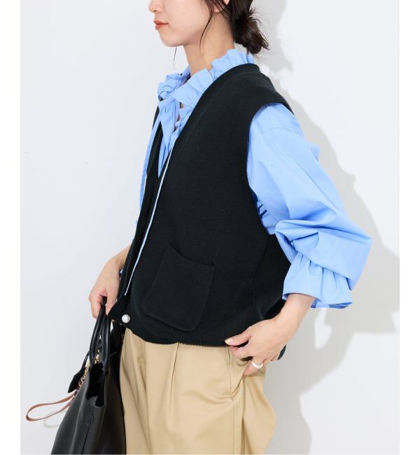 SLOBE IENA「《WEB限定/追加2》パールニットベスト」|ベスト・ジレ|