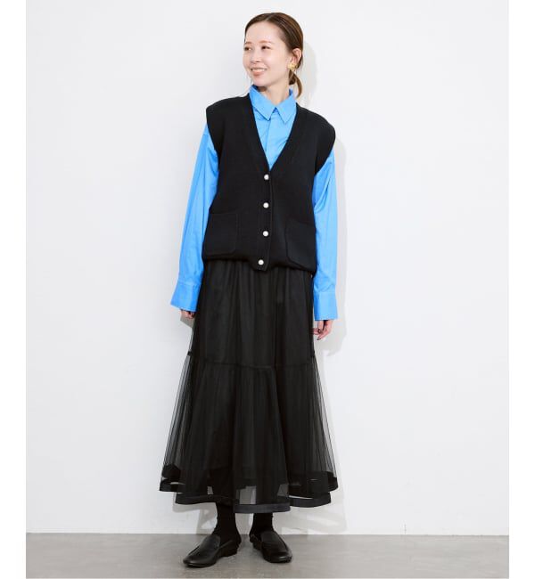 SLOBE IENA「《WEB限定/追加2》パールニットベスト」|ベスト・ジレ|