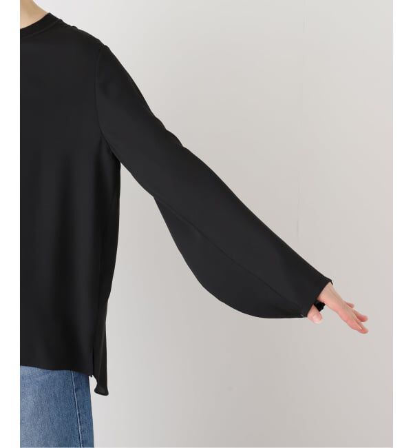 IENA「《追加》ジョーゼットリブネックブラウス」|シャツ・ブラウス|