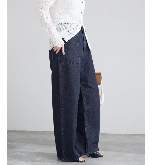 IENA「デニムベイカーパンツ」|デニム|